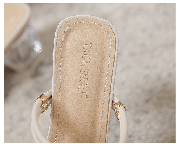 Title 2, Kadın Moda İki Giyme Şekli Kalın Topuklu Sandal...