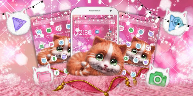 Cute Pink Kitty Theme(圖4)-速報App