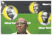 LIVID: MKMVA president Kebby Maphatsoe addresses the media at Luthuli House yesterday.   PHOTO: ELIZABETH  SEJAKE