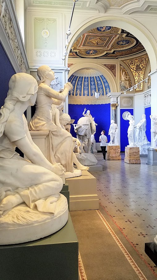 Ny Carlsberg Glyptotek in Copenhagen - the building was built to house this known collection and was designed to really help frame and work seamlessly with the art it displays