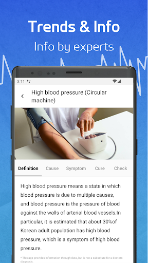 Screenshot Blood Pressure App - BP log
