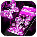 تحميل التطبيق Pink Diamond Butterfly Theme التثبيت أحدث APK تنزيل