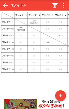 リーグ メーカー スポーツ カードの総当たり対戦表作成 Androidアプリ Applion