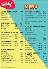 Vadilal Ice Creams menu 2