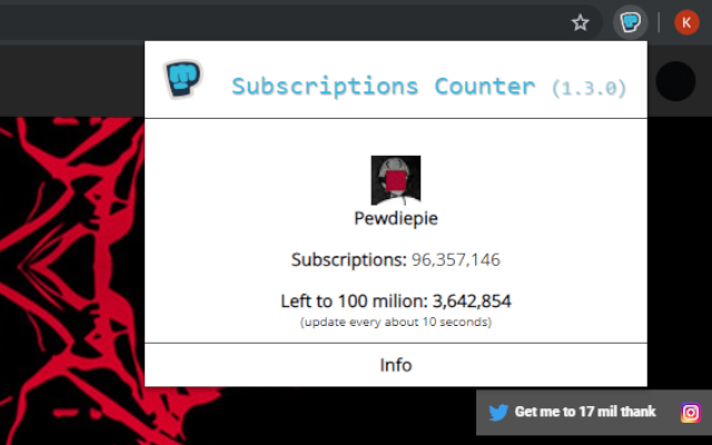 Pewdiepie Subscriptions Counter Preview image 3