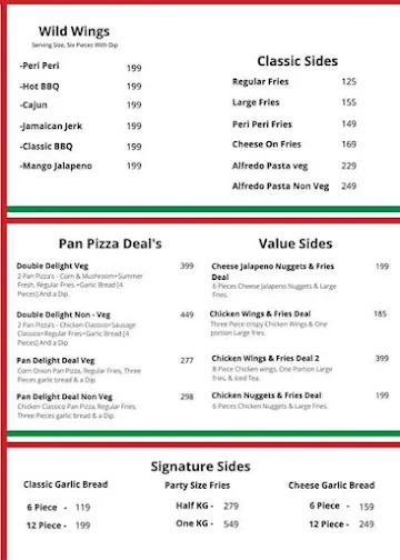 Pizzadoro menu 