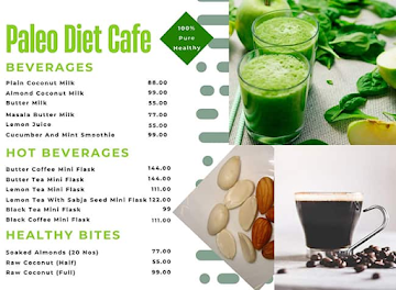 Paleo Diet Cafe menu 