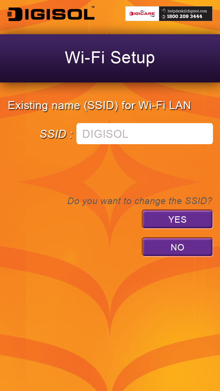 DIGISOL ROUTER SMART WIZRD APP Screen 1