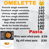 Omelette King menu 1