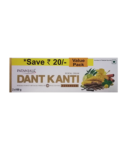 Patanjali Dant Kanti Dental Cream (Adv) 2X100-Gm - 200 gm