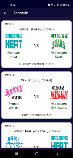 Screenshot BBL 23-24 Predictions:  Live