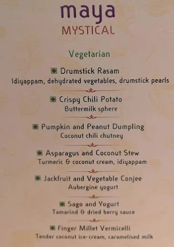 Avartana - ITC Grand Chola menu 