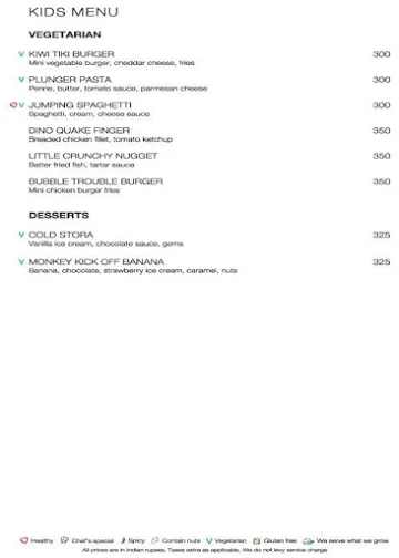 24/7 Restaurant - The Lalit menu 