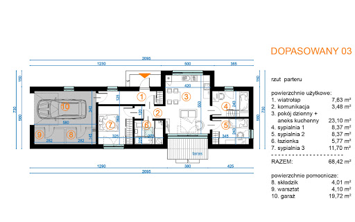 Dopasowany 03 - Rzut parteru