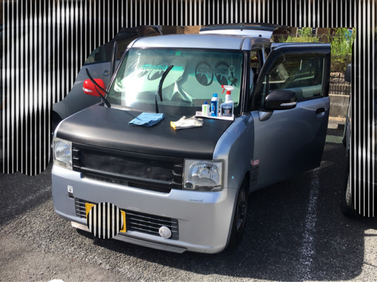 ムーヴコンテのコンテさん初のコーティング・台風チタマジャパンから逸れろーに関するカスタム事例の投稿画像1枚目