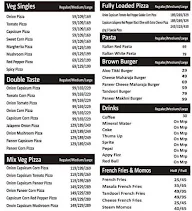 King O Pizza menu 1