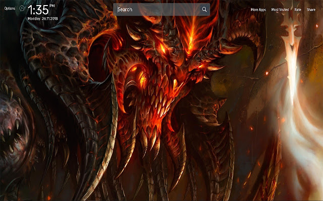 Diablo Game Wallpapers NewTab Theme