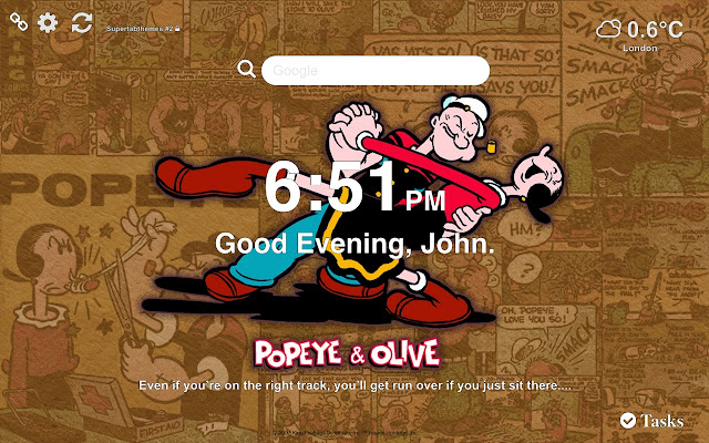 Popeye HD Wallpaper Tab Theme