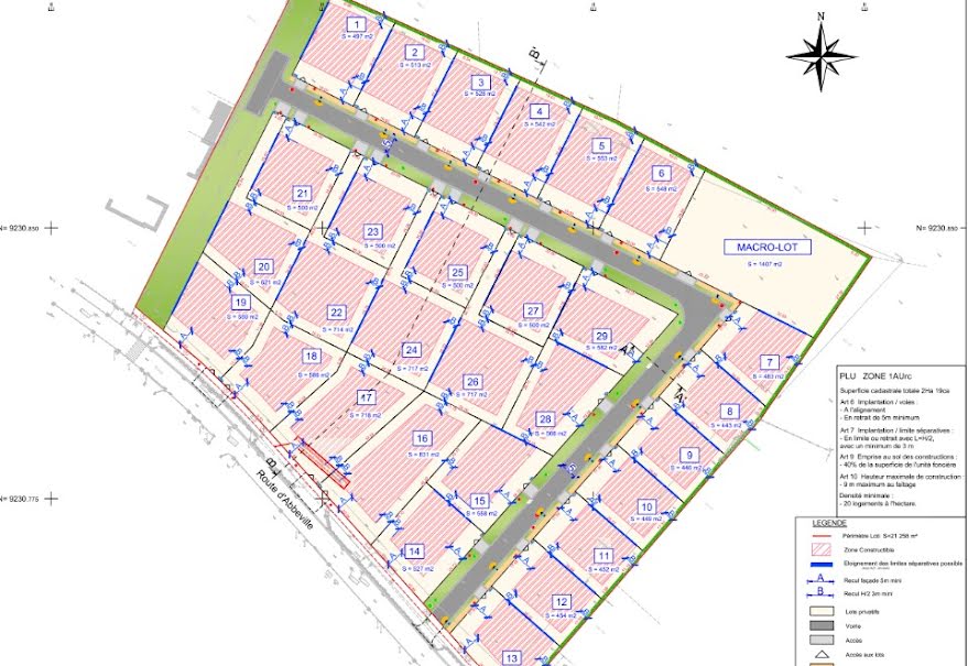 Vente terrain  820 m² à Rue (80120), 94 000 €