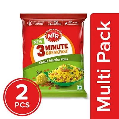 Mtr 3 Minute Breakfast - Khatta Meetha Poha - 2*60 gm