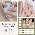 Móng Giả | Set 24 Móng Tay Giả Trắng Ombre Kèm Keo Dán Móng | R400 - R500