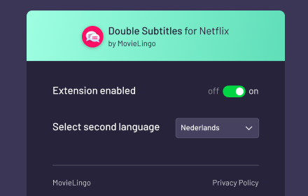 Double Subtitles for Netflix by MovieLingo small promo image