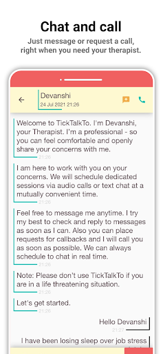 Screenshot TickTalkTo Counseling Therapy