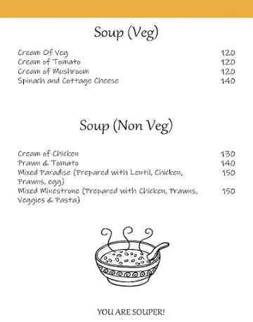 Baker's Nest menu 