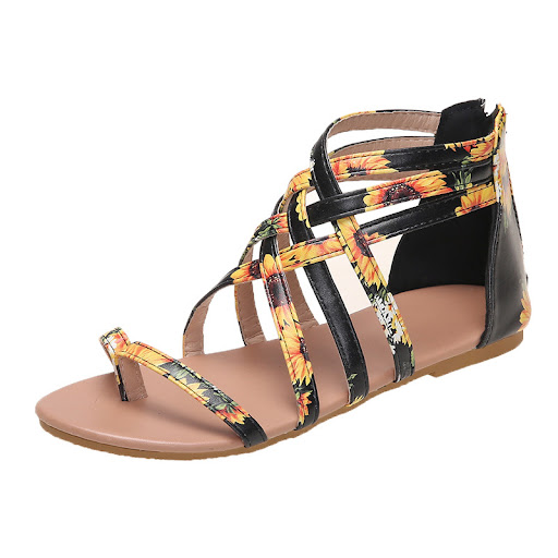 Title 8, Womens woven cross strap back zipper sandals, ...