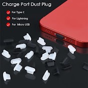 Set 3 Nắp Silicone Chống Bụi Cho Cổng Sạc Điện Thoại Android Type C Micro Usb