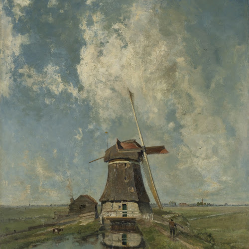 bom worst canvas Een molen aan een poldervaart, bekend als 'In de maand juli', Paul Joseph  Constantin Gabriël, ca. 1889 - Rijksmuseum