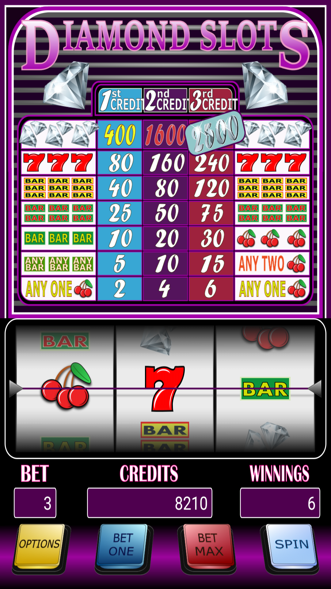Android application Diamond Slots | Slot Machine screenshort