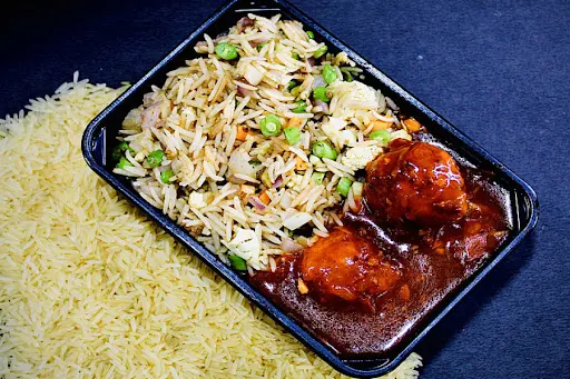 Veg Fried Rice With Manchurian Gravy Everyday Meal