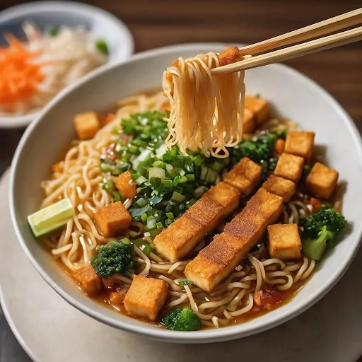 Crispy Tofu Fries & Noodles Bowl