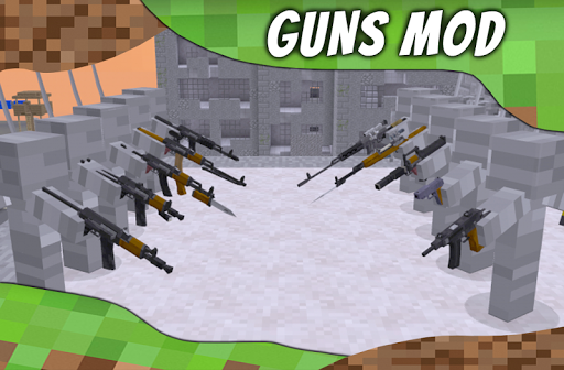 Screenshot Mod Guns for MCPE. Weapons mod