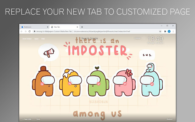 Among Us Wallpapers Custom Mafia Game New Tab