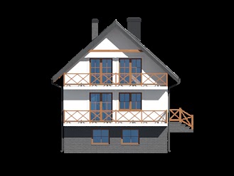 Bartne nowe - Elewacja lewa