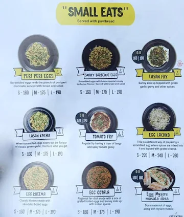 Ministry of Eggs menu 