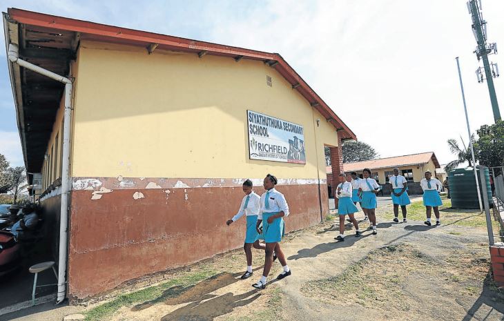 NOTORIETY Siyathuthuka Secondary School, in Inanda, KwaZulu-Natal, where the assault on a schoolgirl was videod and posted on #CountryDuty