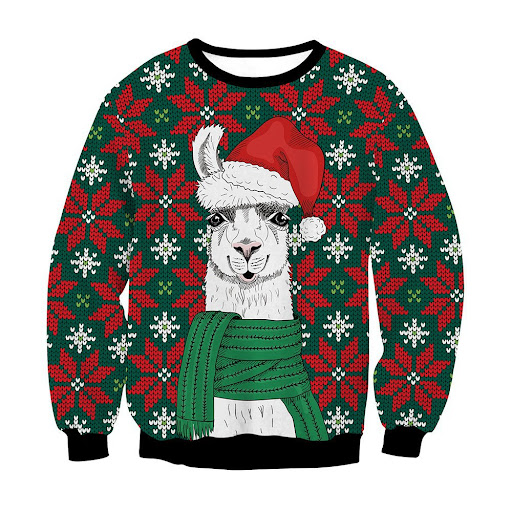 Title 10, Mens and Womens 3D Printed Christmas Round Ne...