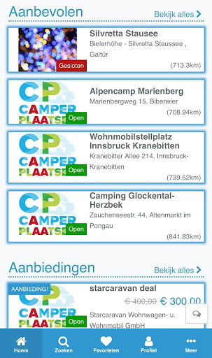 Camperplaatsen