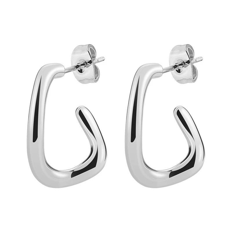Modische U-förmige Ohrringe aus Titanstahl, fortschrittliches Design, minimalistisch und vielseitig, ideal für jeden Look.