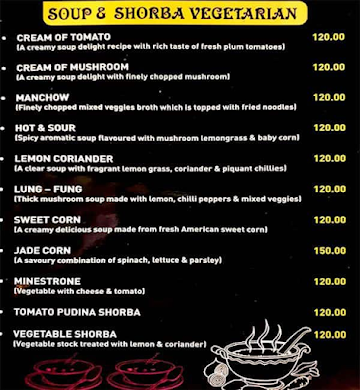 The Stash House menu 