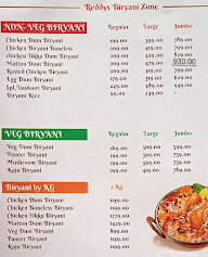 Reddy's Variety Biryani menu 1