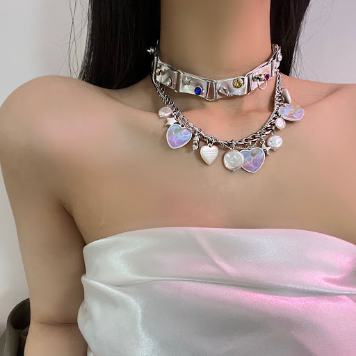 Title 5, Stitching Color Gem Rivet Leather Adjustable Co...