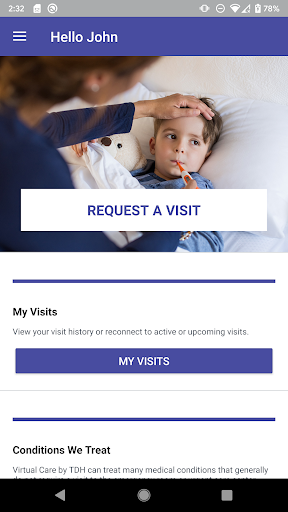 Screenshot Virtual Care by TDH