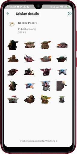 Baby Yoda Stickers For Whatsapp