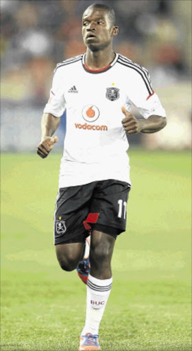 tricky : Orlando Pirates attacking midfielder Sifiso Myeni