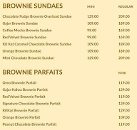 Golden Brownies menu 2