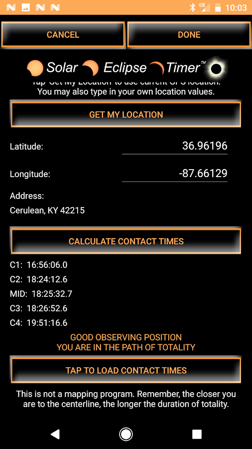   Solar Eclipse Timer- 스크린샷 